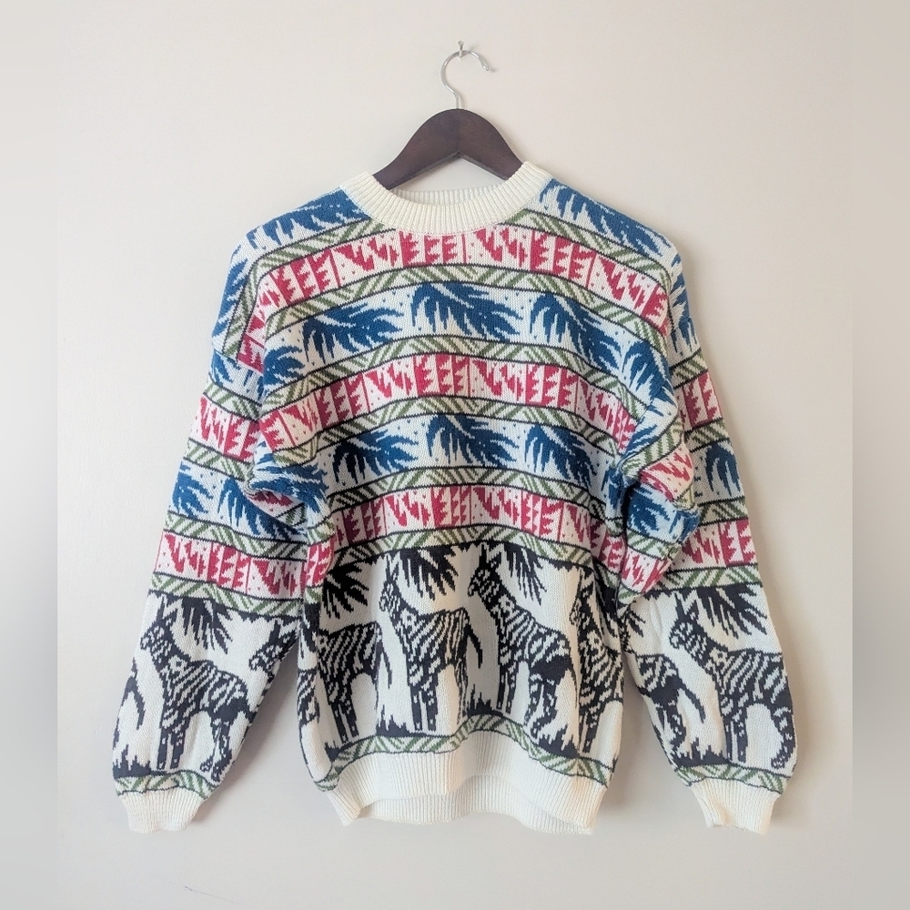 La Moda Rare Vintage Zebra Sweater